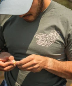 Trouts Fly Fishing Bajio X Trouts "Go With The Flow" T-Shirt MEN'S 9 Trouts Fly Fishing Bajio X Trouts