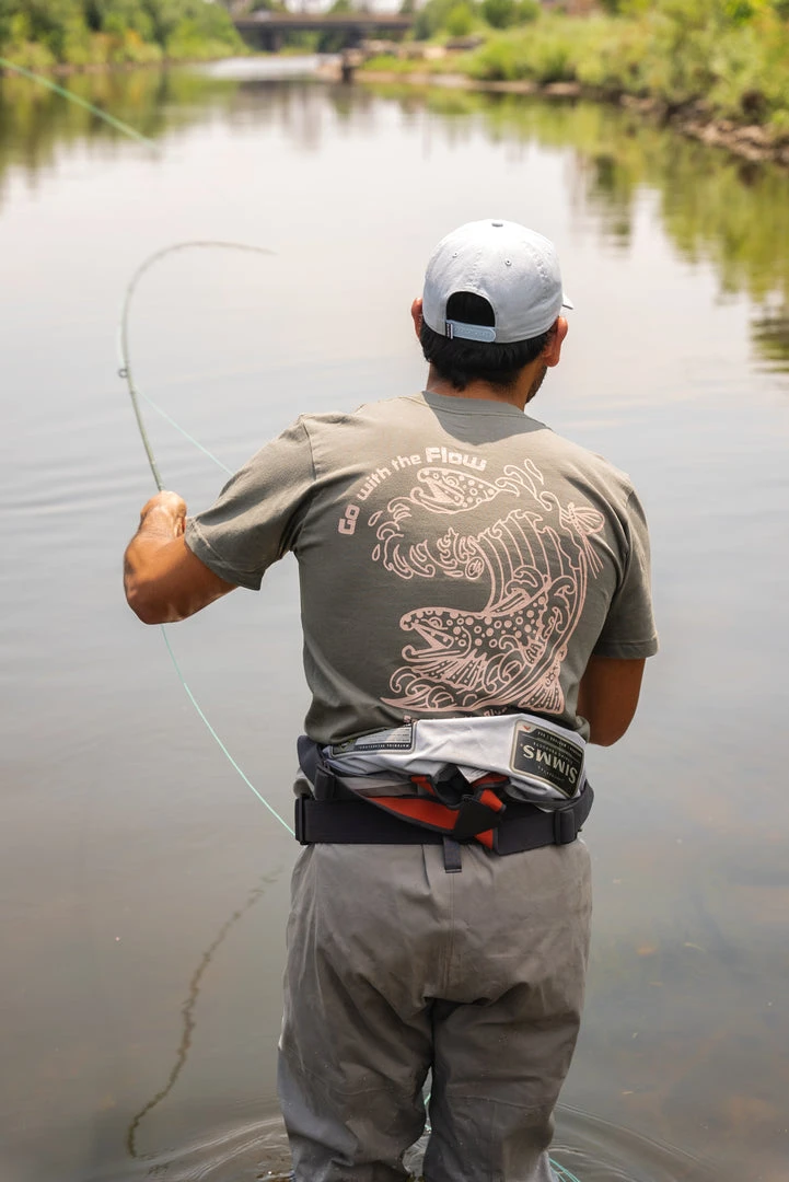 Trouts Fly Fishing Bajio X Trouts "Go With The Flow" T-Shirt MEN'S 7 Trouts Fly Fishing Bajio X Trouts "Go With The Flow" T-Shirt MEN'S