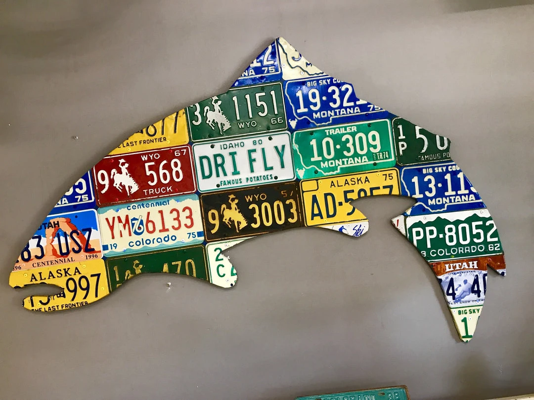 Cody's Fish License Plate Creations - Trout 34 Cody's Fish License Plate Creations - Trout