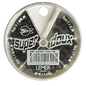 Lemer Super Doux Removable Lead Split Shot 5 Compartment - Large WEIGHT 3 Lemer Super Doux Removable Lead Split Shot 5 Compartment - Large WEIGHT