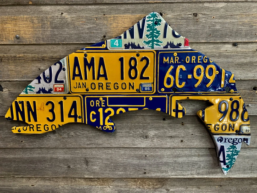 Cody's Fish License Plate Creations - Trout 15 Cody's Fish License Plate Creations - Trout