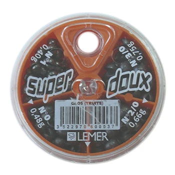 Lemer Super Doux Lead Split Shot 4 Compartment Orange - Large 3 Lemer Super Doux Lead Split Shot 4 Compartment Orange - Large