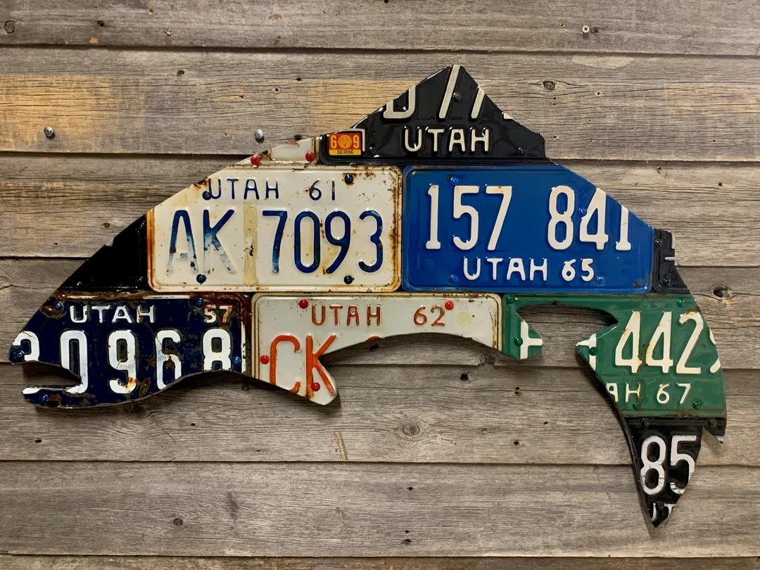 Cody's Fish License Plate Creations - Trout 9 Cody's Fish License Plate Creations - Trout