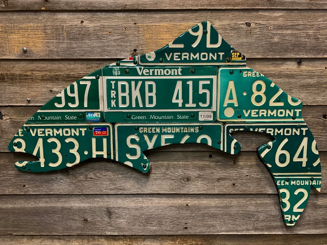 Cody's Fish License Plate Creations - Trout 8 Cody's Fish License Plate Creations - Trout
