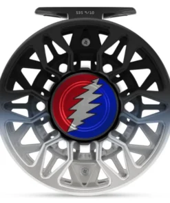 Abel Reels Abel Sealed Drag Salt (SDS) Fly Reel - Custom 9/10 Black/Platinum Fade Grateful Dead Bolt