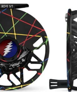 Abel Reels FRESHWATER FLY REELS Abel Rove Fly Reel - Custom 5/7 Retro Carnival/Grateful Dead Bolt