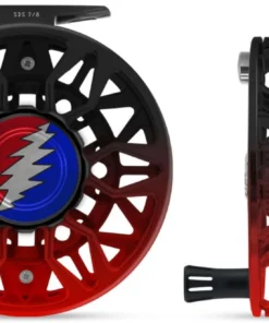 Abel Reels Abel Sealed Drag Salt (SDS) Fly Reel - Custom 7/8 Black/Red Fade Grateful Dead Bolt