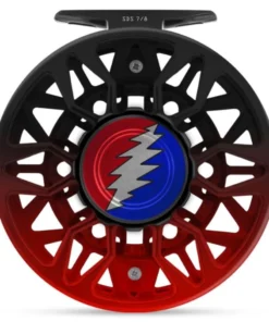 Abel Reels Abel Sealed Drag Salt (SDS) Fly Reel - Custom 7/8 Black/Red Fade Grateful Dead Bolt